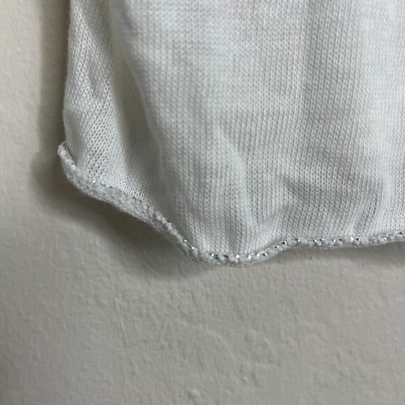 Free For Humanity White long Sleeve Viscose‎ Blend Knit Top Silver Lining Medium - Picture 7 of 7